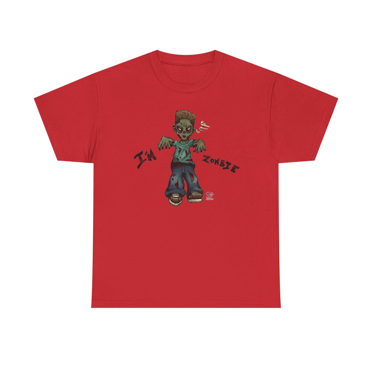 Cartoon Zombie Kid T-Shirt | I'm a Zombie, Halloween Tee by GT Artland