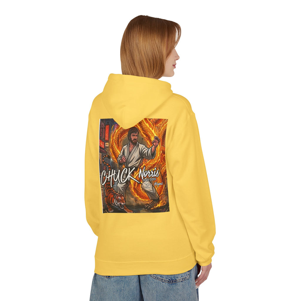 Chuck Norris Martial Arts Hoodie | Action Illustration, Retro Fight Scene by GT Artland