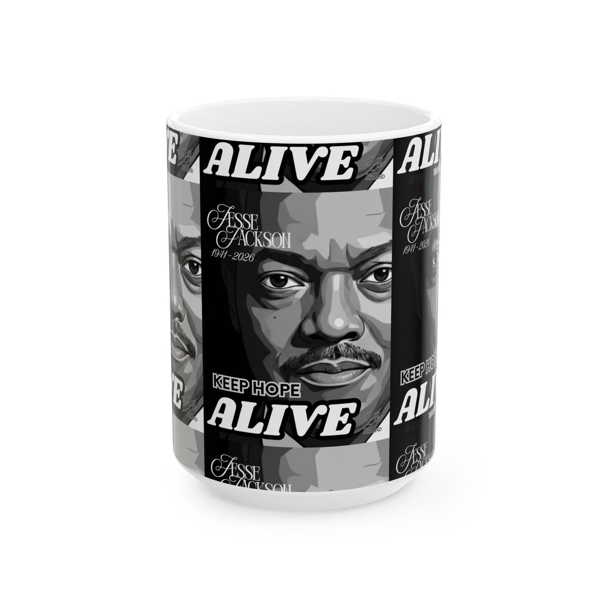 Keep Hope Alive Mug | Black & White Portrait Ceramic Mug