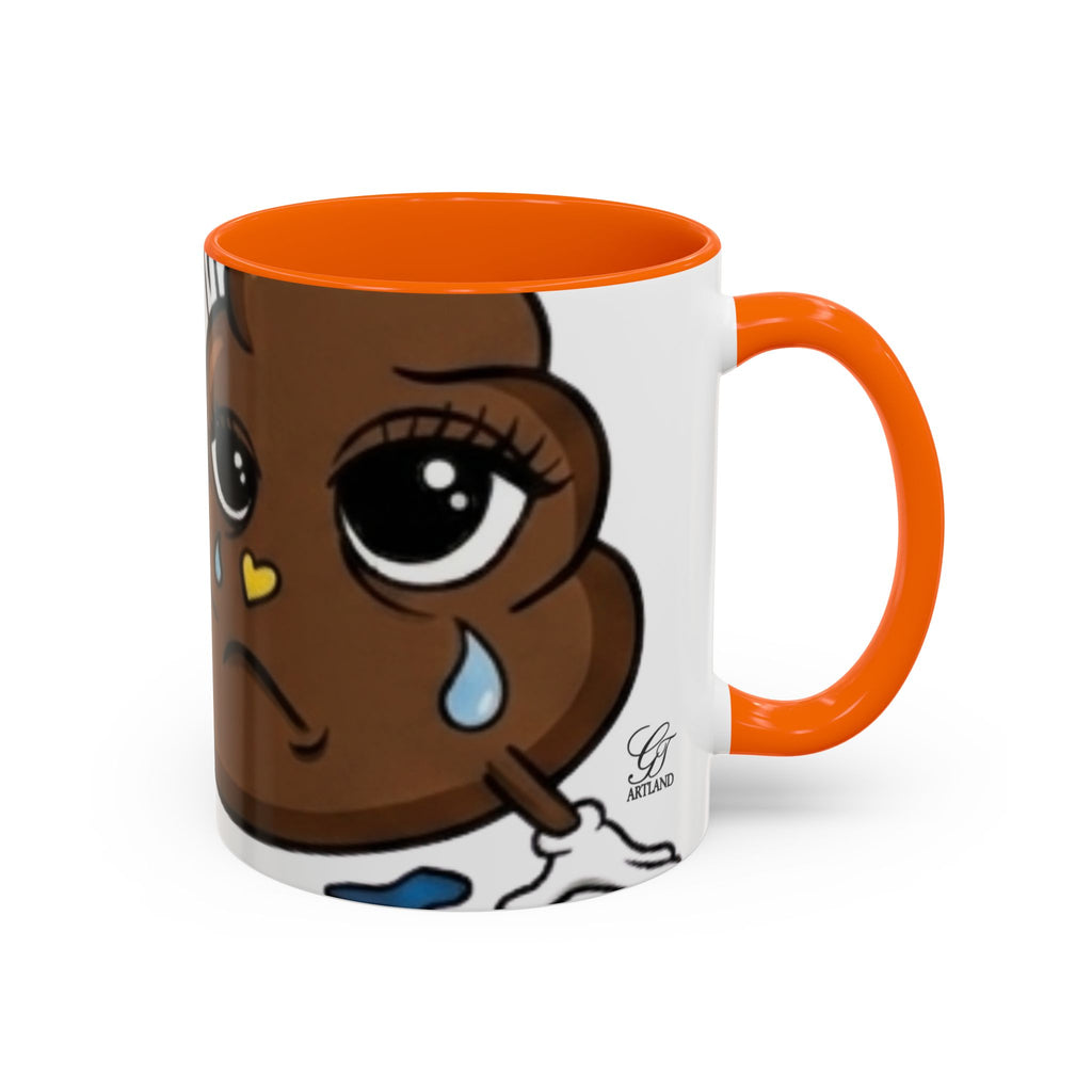 Sad Poop Emoji Coffee Mug – Funny Cute Collectors Novelty Accent Mug (11/15oz) by GT Artland