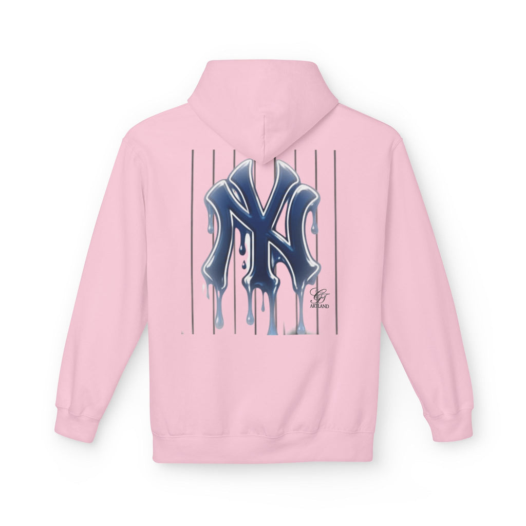 Dripping NY Fan Gear Logo Hoodie | Baseball Pinstripe Streetwear by GT Artland