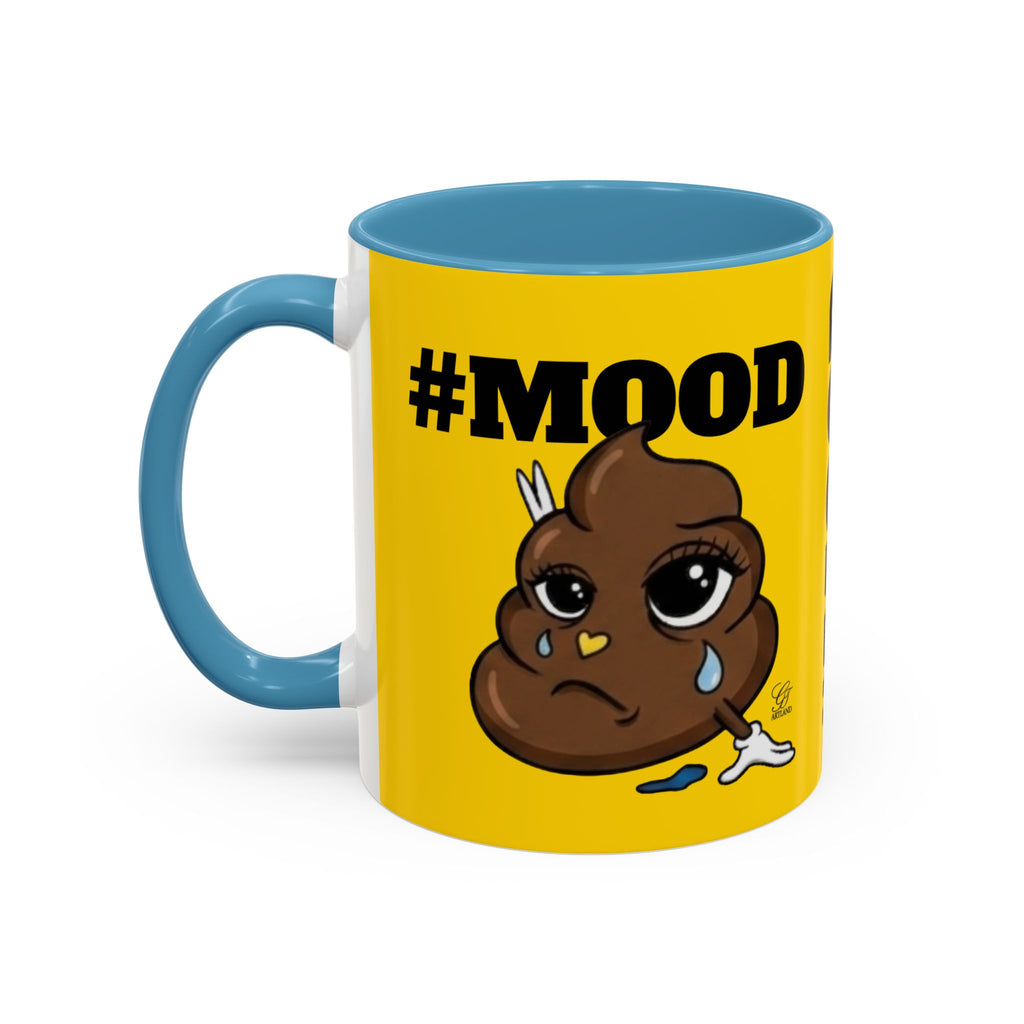 #MOOD Poop Emoji Accent Coffee Mug Yellow Edition — Funny 11/15oz Novelty Mug by GT Artland