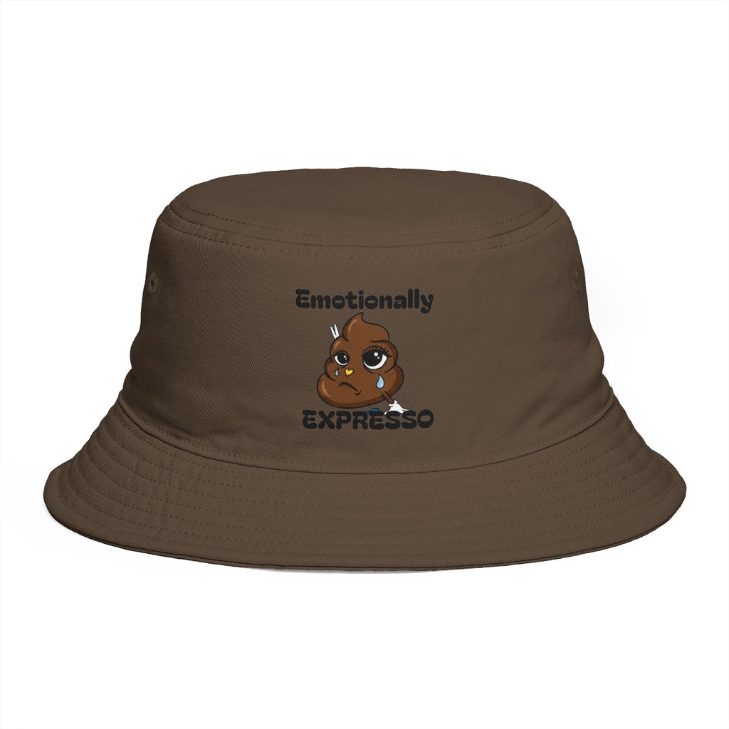 Copy of Emotionally Expresso Bucket Hat | Cute Coffee Bean Crying Emoji Designer Illustration by GT Artland
