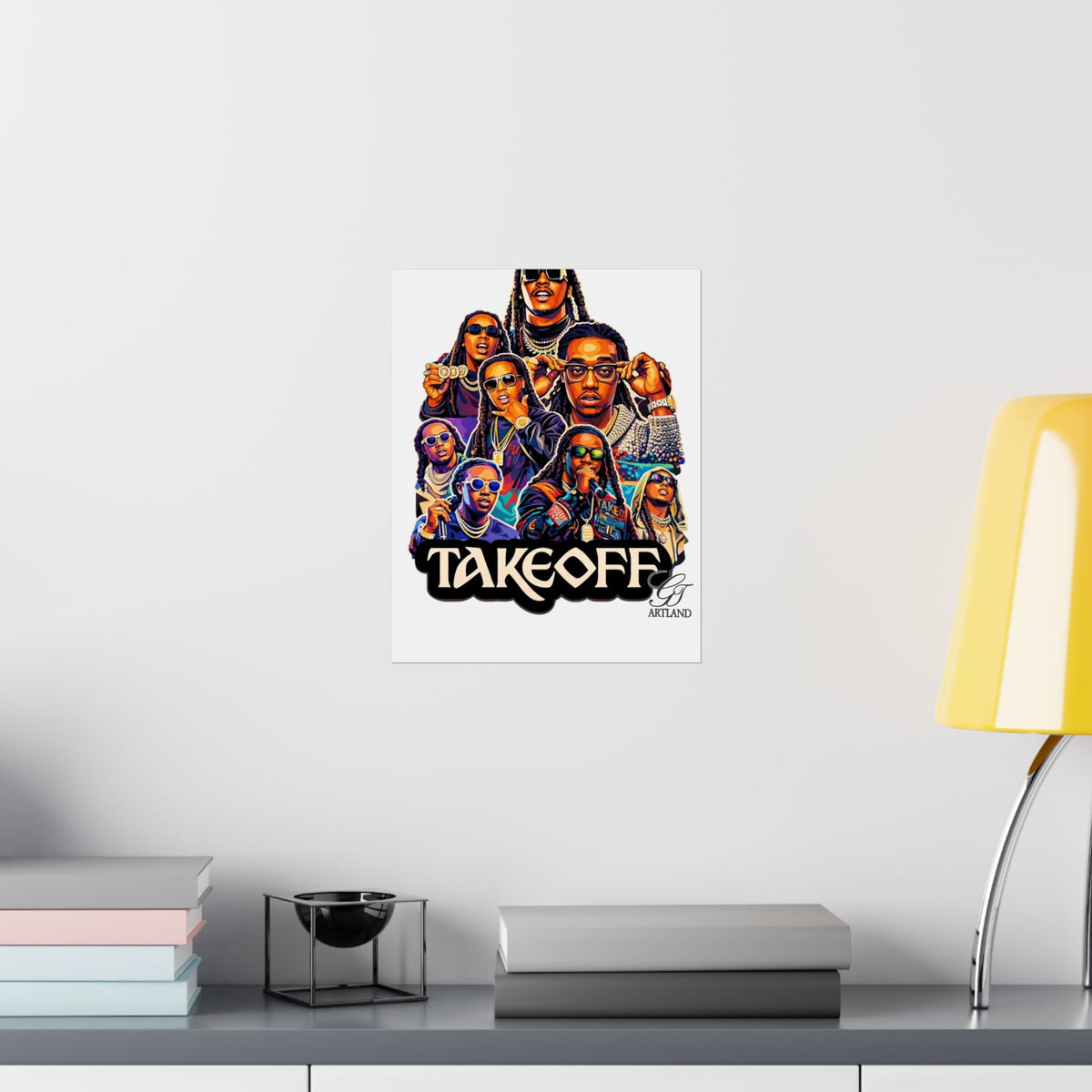 Hip hop Mogul takeoff urban art illustrated Poster | Matte Vertical Posters by GT Artland