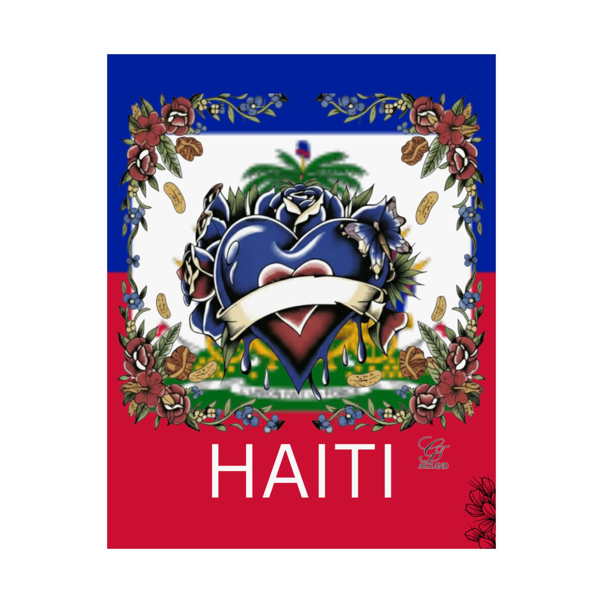 Haitian Pride Urban Designer Poster | Matte Vertical Posters by GT Artland