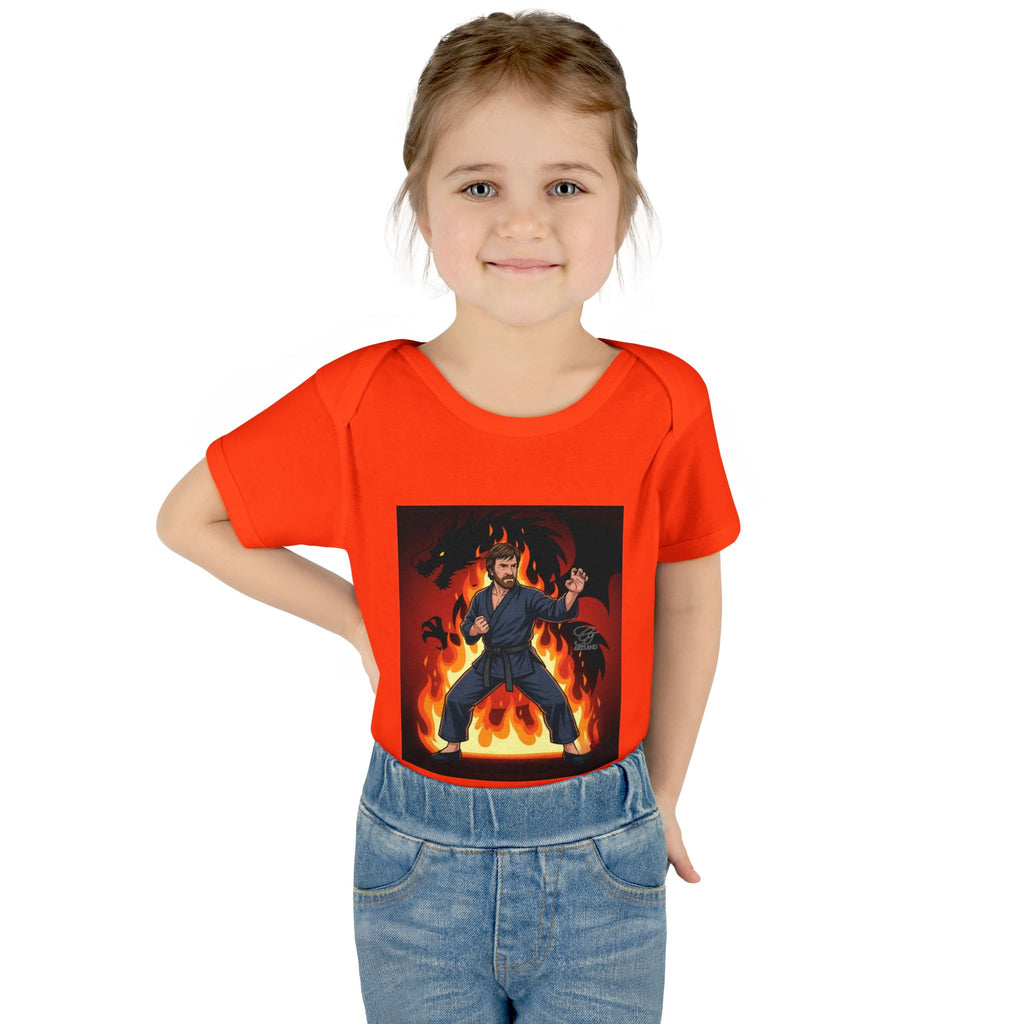 Flame Ninja Infant Bodysuit | Dragon Fire Martial Arts Baby Onesie