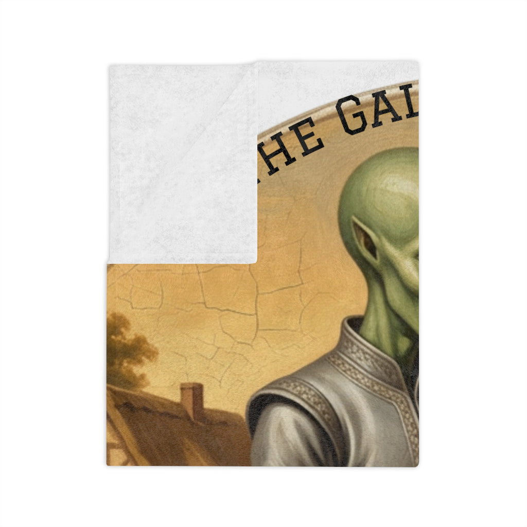 Dancing Alien and Goblin Velveteen Blanket
