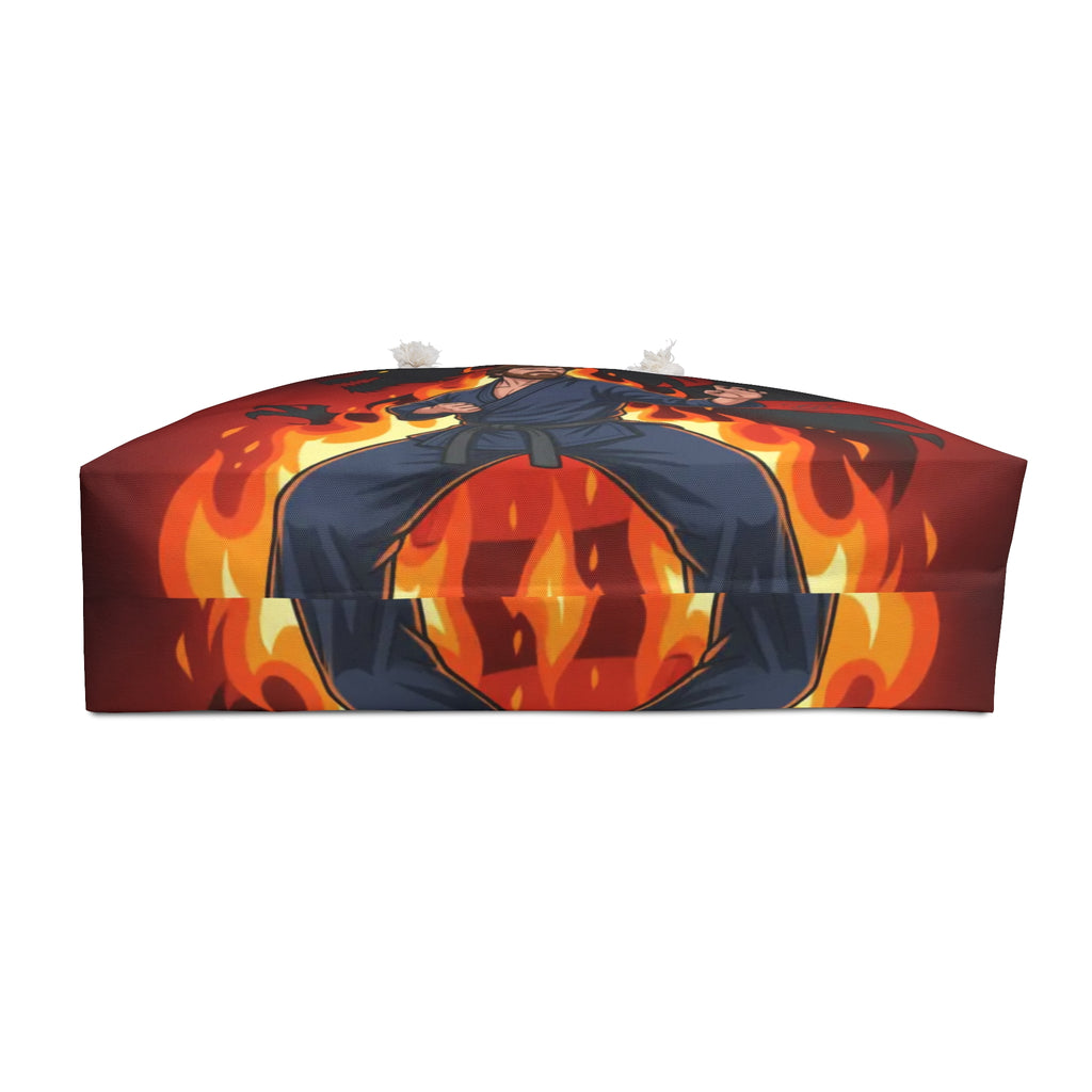 Norris Martial Artist Dragon Flames Weekender Bag | Karate Fighter Tote by GT Artland