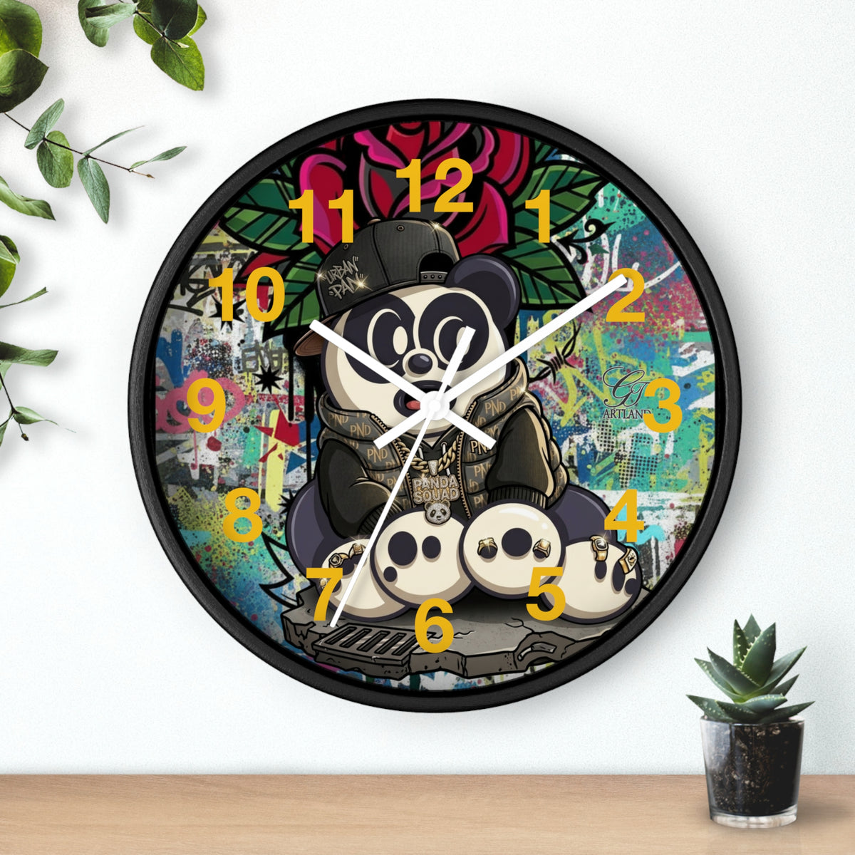 Graffiti Panda Designer Wall Clock