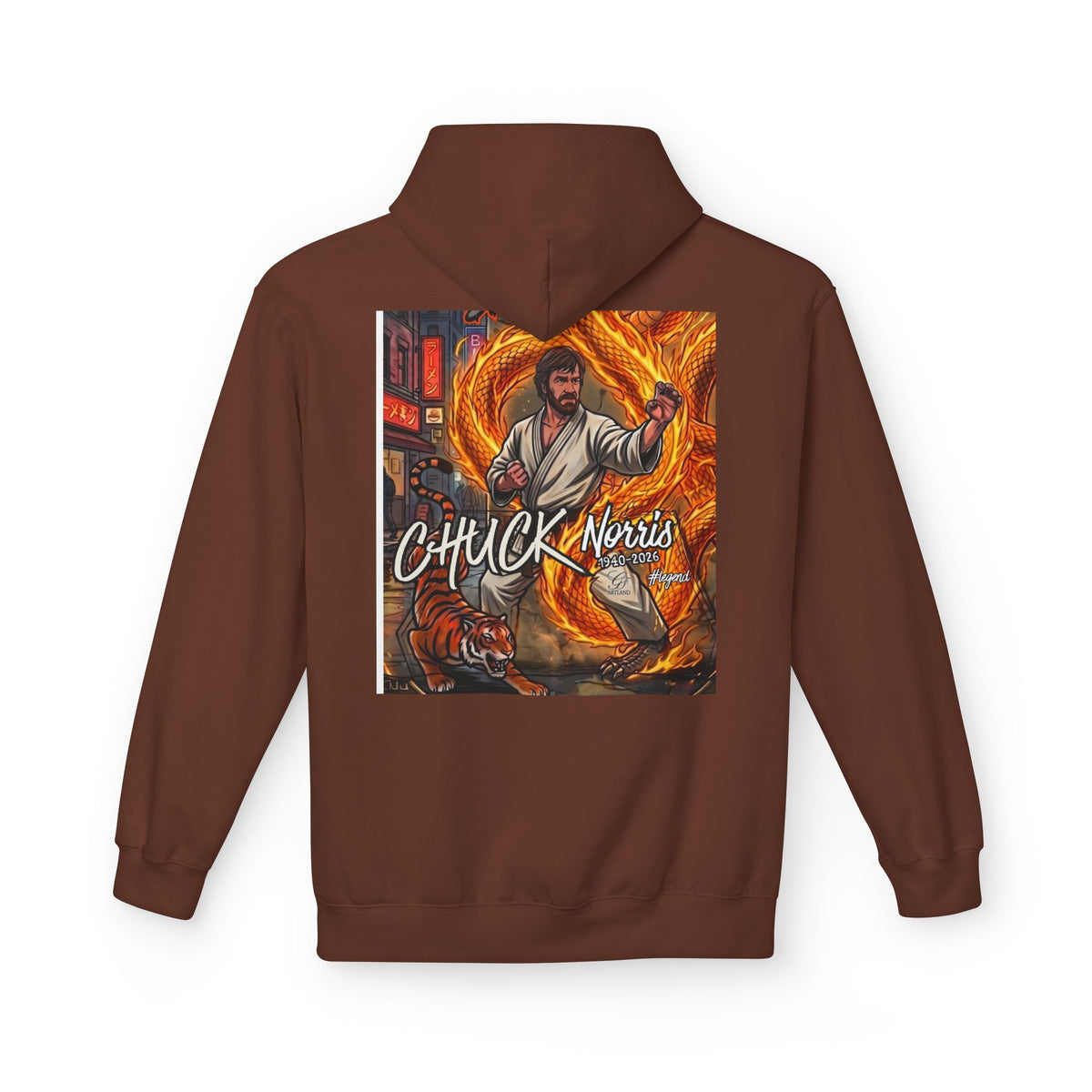 Chuck Norris Martial Arts Hoodie | Action Illustration, Retro Fight Scene by GT Artland