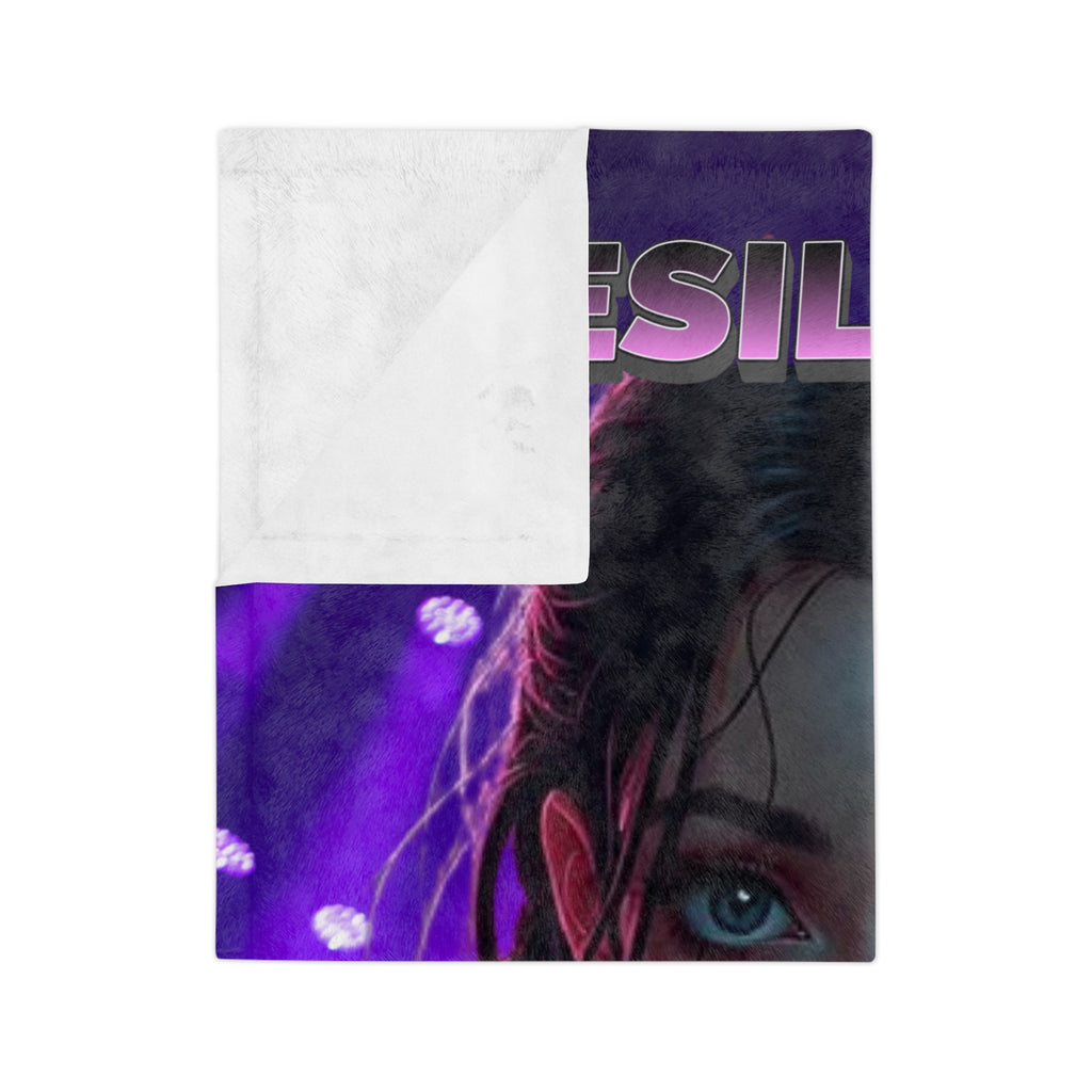 Neon "Resilient" Lady Velveteen Blanket - Throw