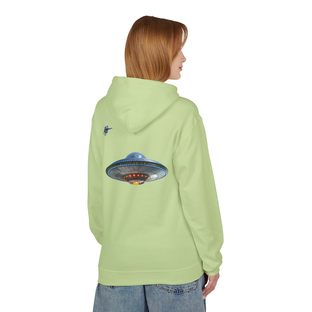 Retro UFO Spaceship Hoodie | Paranormal Alien Abduction Design