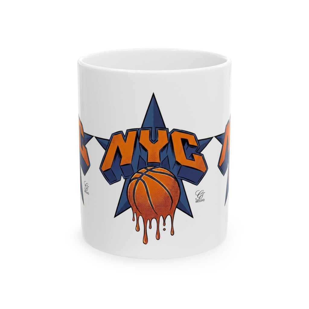 NYC Dripping Basketball mug | Ceramic Coffee Mug by GT Artland