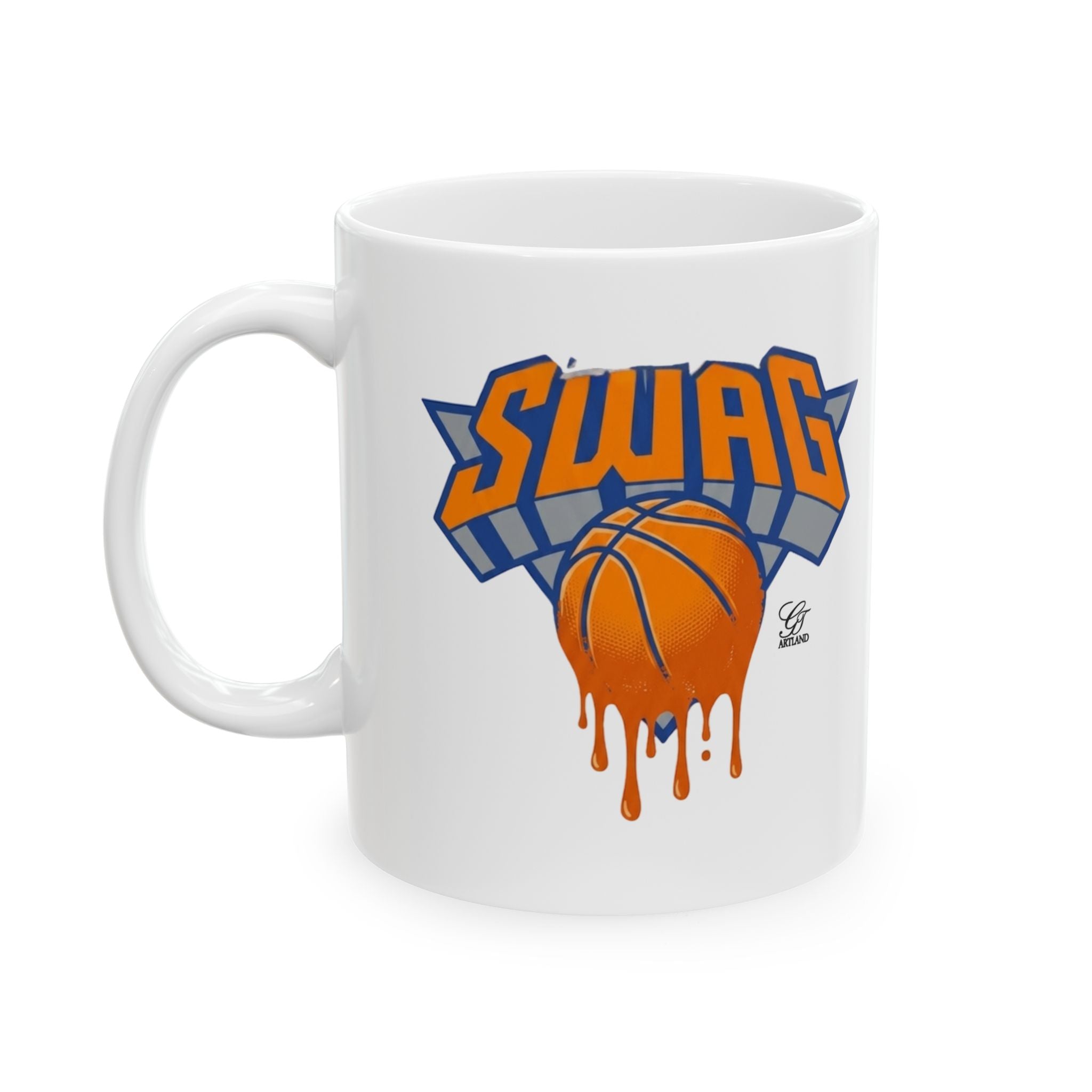 swag Dunk Basketball Logo Mug | Ceramic Coffee Cup by GT Artland
