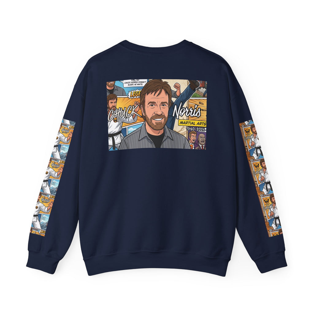 Chuck Norris Toon Urban Retro Martial Arts Legend Crewneck Sweatshirt