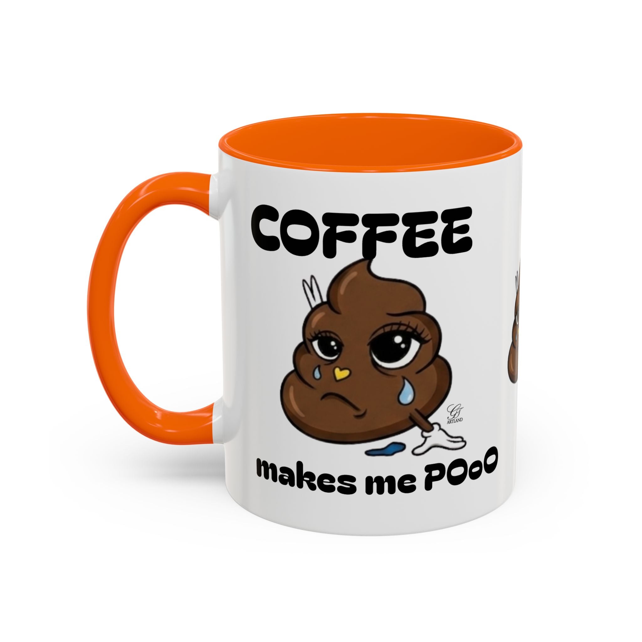 Coffee Mug — "Coffee Makes Me Pooo" Funny Novelty Accent Mug by GT Artland