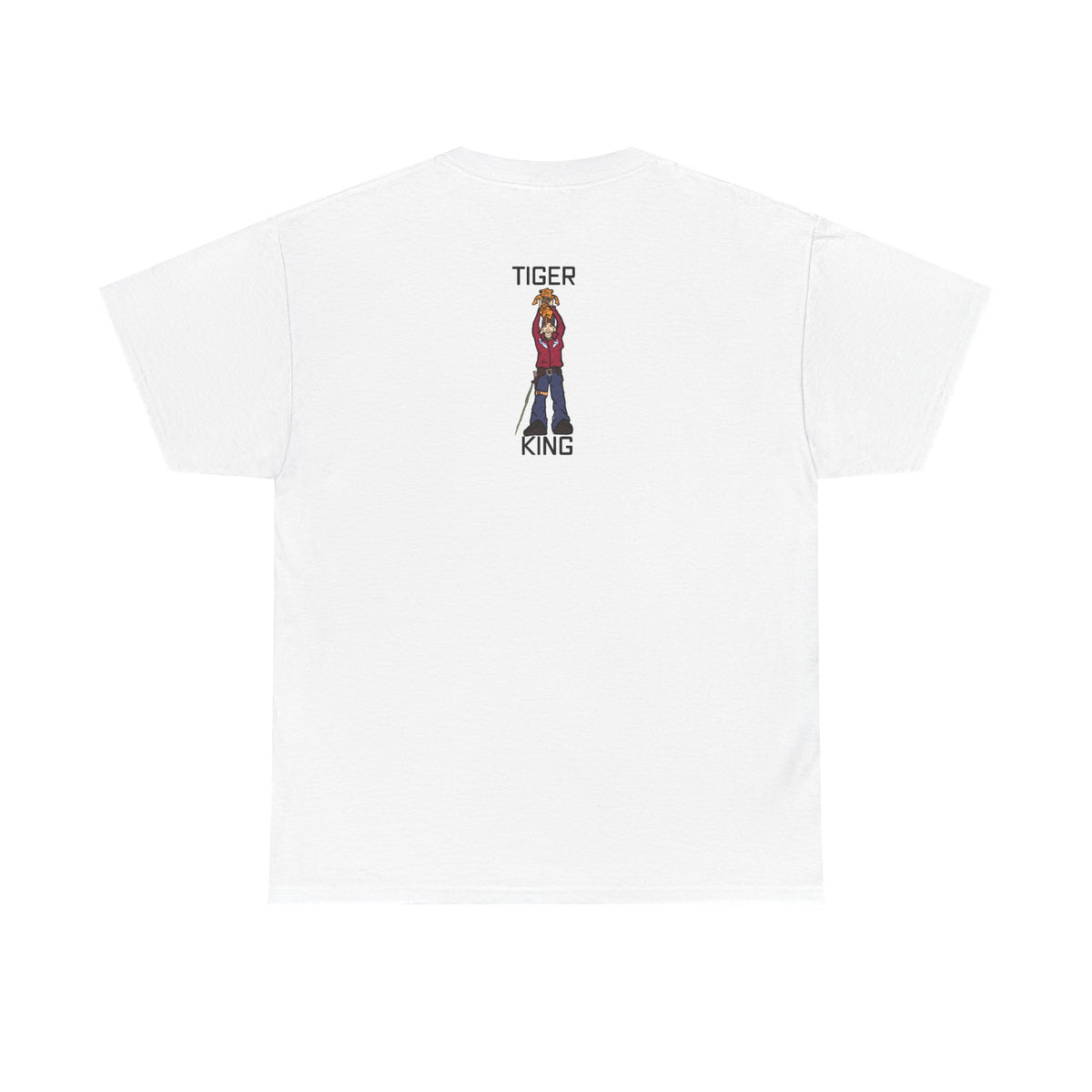 Tiger King T-Shirt | Character Holding Tiger Illustration by GT Artland