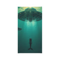 Mermaid Abduction Neck Gaiter | Alien Underwater Scene Face Covering