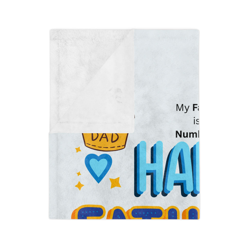 Happy Father's Day Velveteen Blanket Cute Design