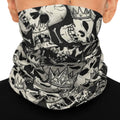 Exotic Skull Crown Neck Gaiter — Gothic Skull Seamless Face Mask by GT Artland