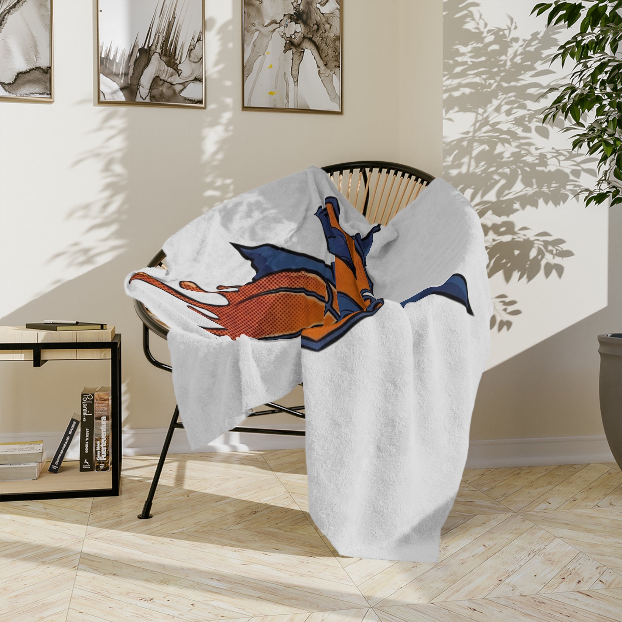 NYC Dripping Basketball Blanket | Velveteen Microfiber Blanket by GT Artland
