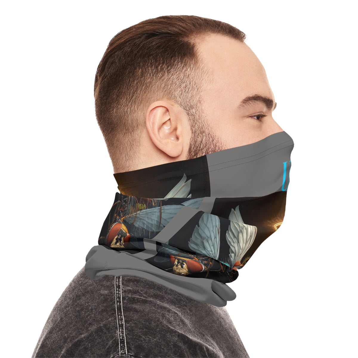 UFO Insect Neck Gaiter | Sci-fi UAP Graphic Face Mask