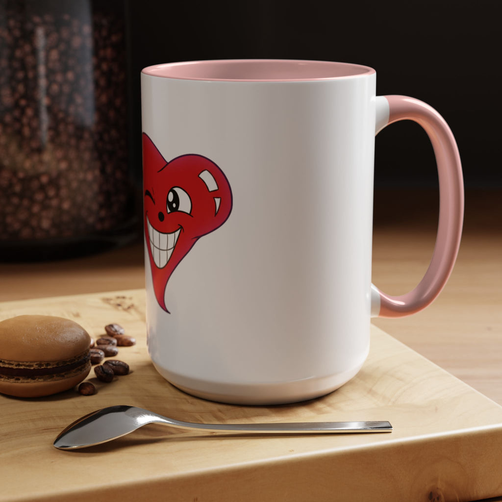 Winking Heart Graphic Mug | Accent Coffee Mug 11oz 15oz