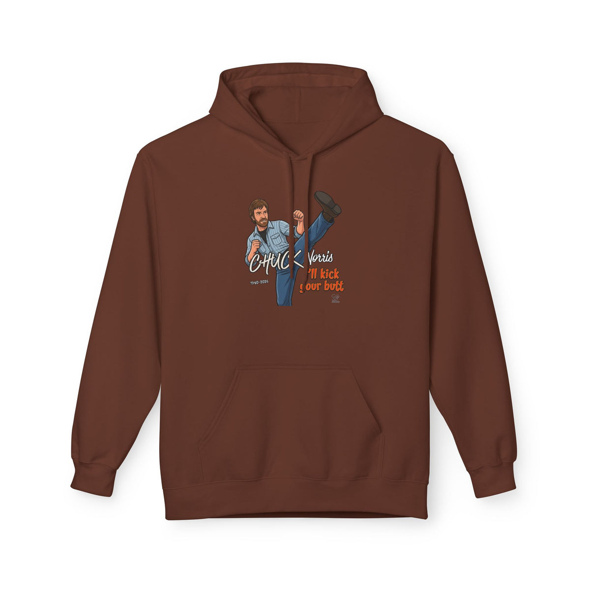 Chuck Norris Kick Hoodie | Retro Martial Arts Illustration by GT Artland