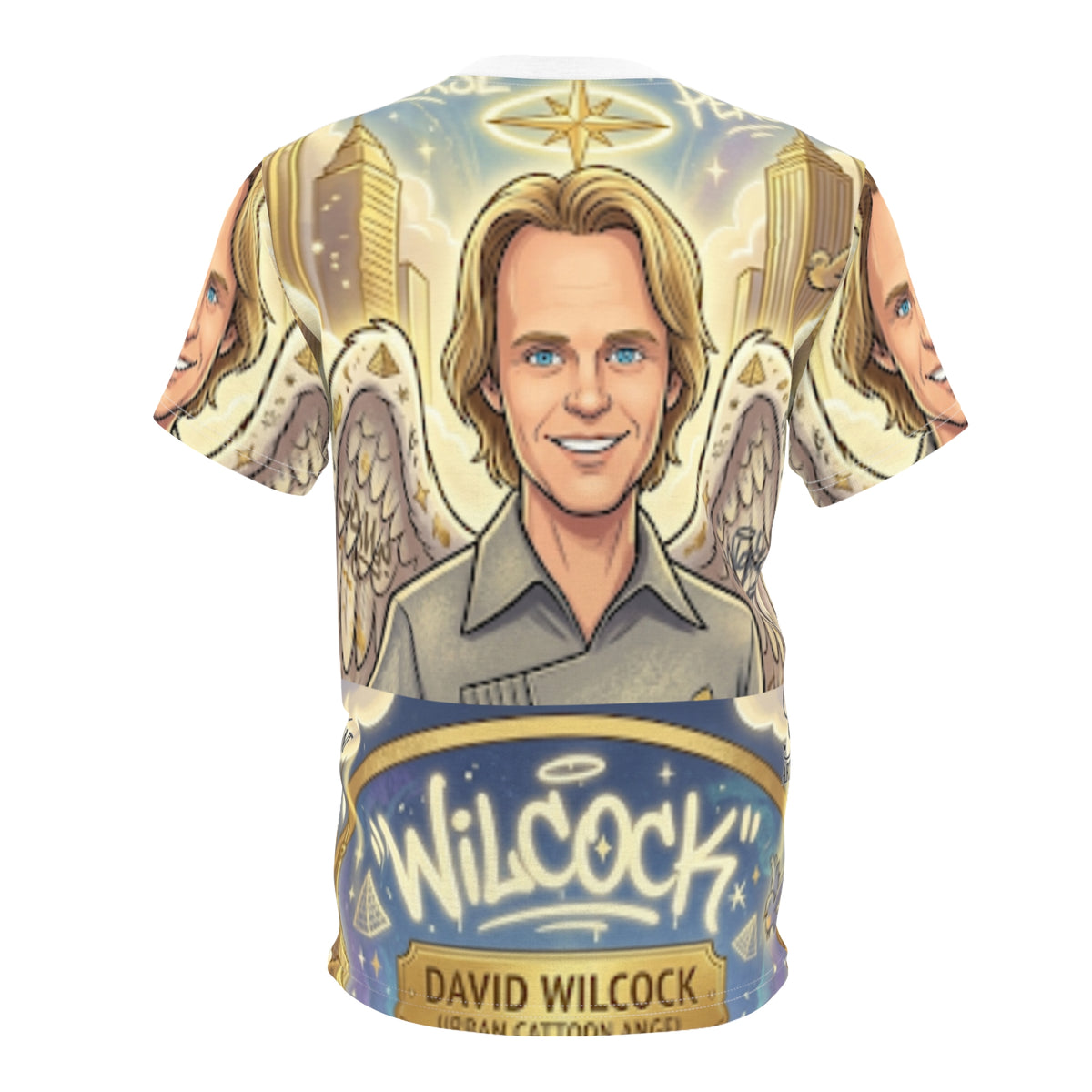 Dave Wilcock Cartoon Angel Cut & Sew T-Shirt by GT Artland