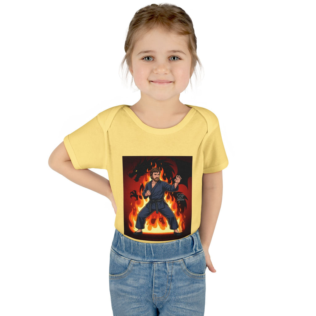 Flame Ninja Infant Bodysuit | Dragon Fire Martial Arts Baby Onesie