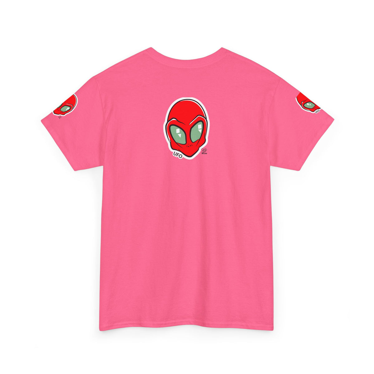 Red Alien Head UFO Tee | Retro Space Graphic T-Shirt