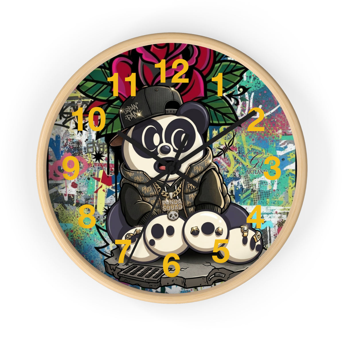 Graffiti Panda Designer Wall Clock