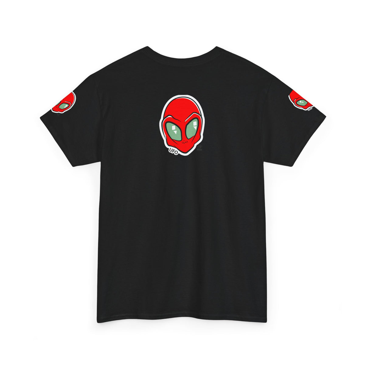 Red Alien Head UFO Tee | Retro Space Graphic T-Shirt
