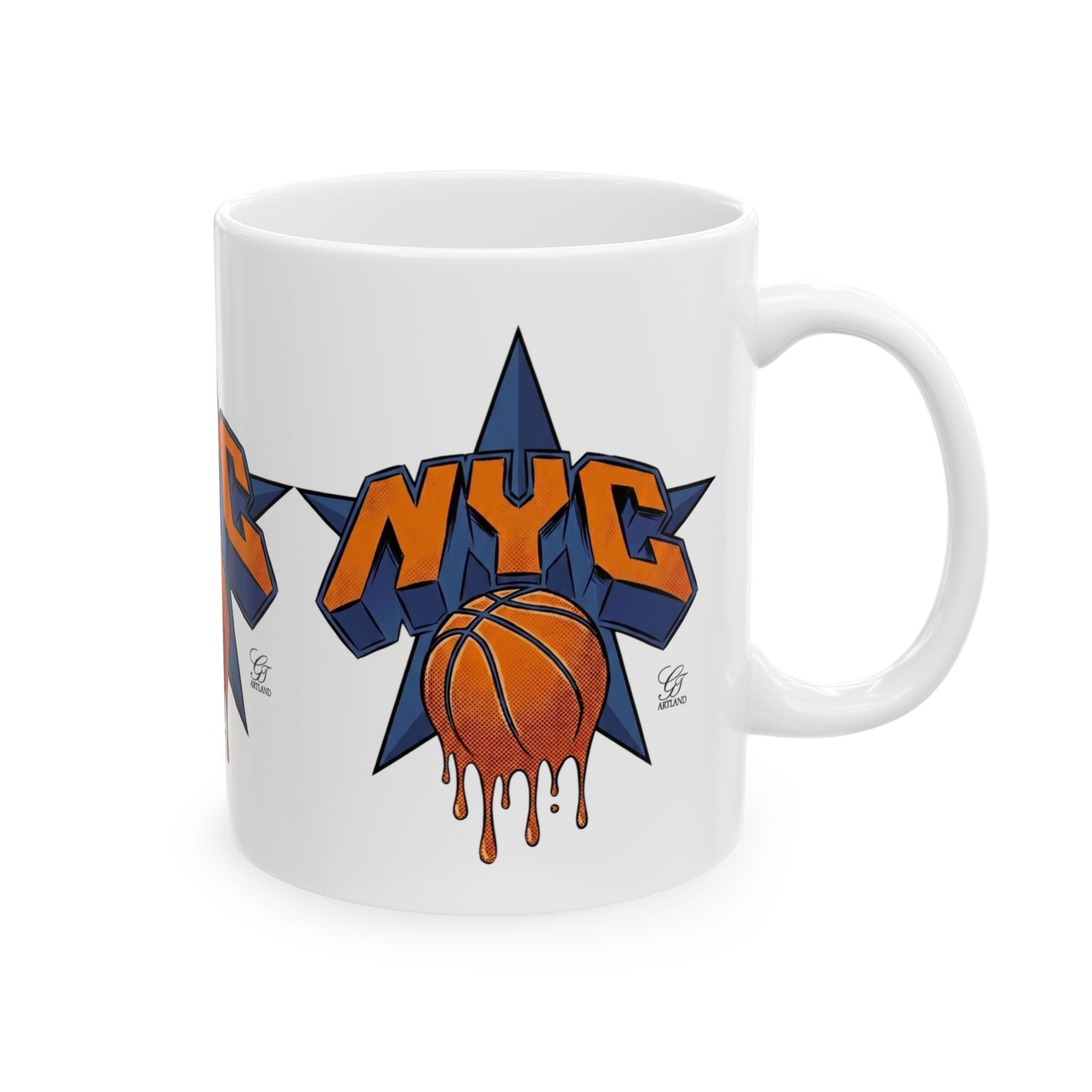 NYC Dripping Basketball mug | Ceramic Coffee Mug by GT Artland
