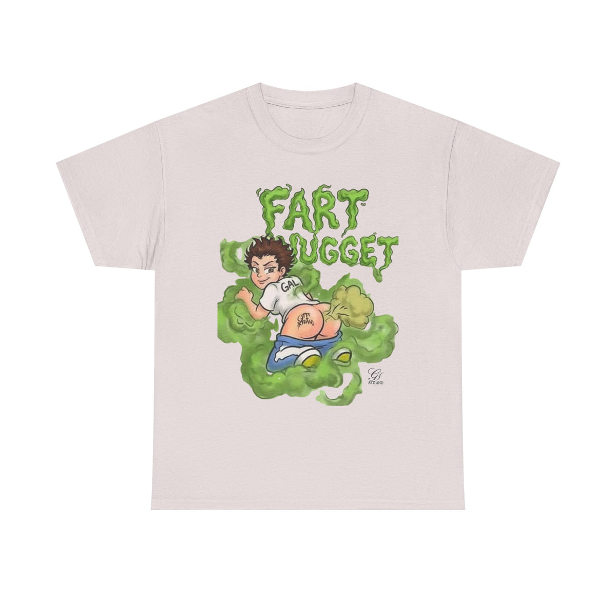 Fart Nugget graphic tee | Funny cartoon kid fart illustration T-Shirt