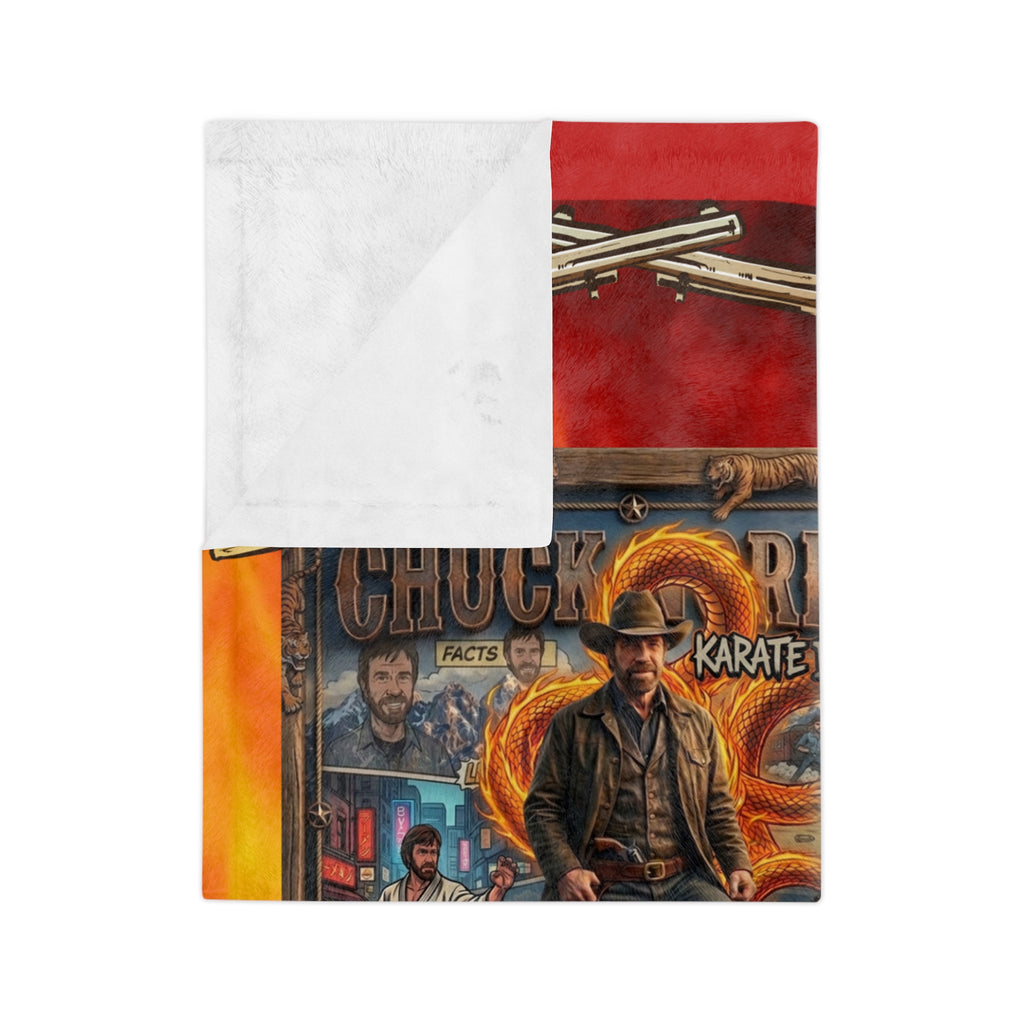 Chuck Norris Western Flame  Blanket