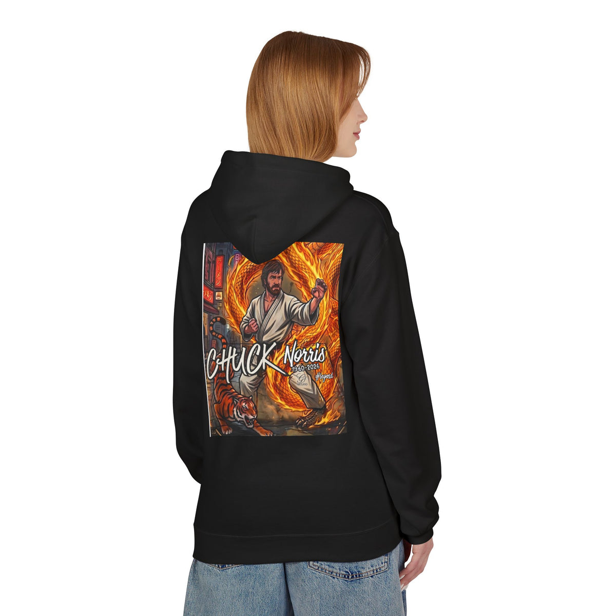 Chuck Norris Martial Arts Hoodie | Action Illustration, Retro Fight Scene by GT Artland