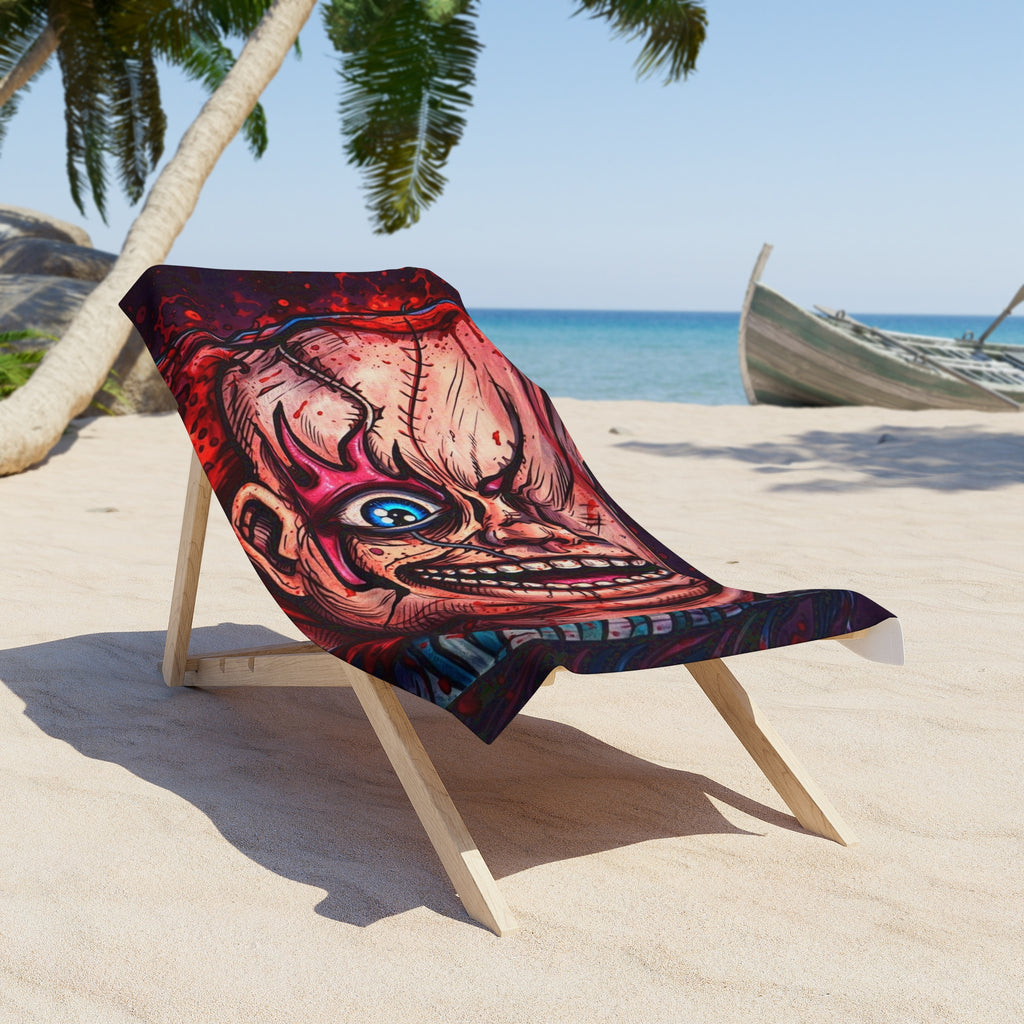 Playtimes Over Horror Scary Doll Designer Towel by GT Artland