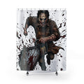 Leatherface Chainsaw Horror Shower Curtain | Bloody Killa Bathroom Décor by GT Artland