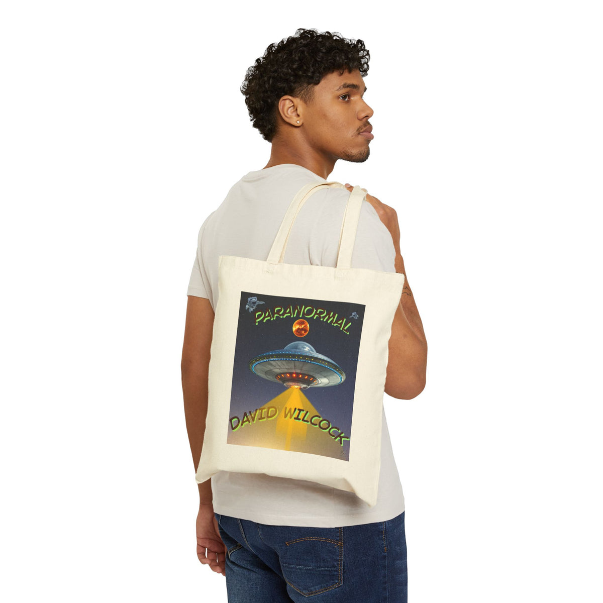 Paranormal UFO Abduction Tote Bag | David Wilcock Alien Beam Design