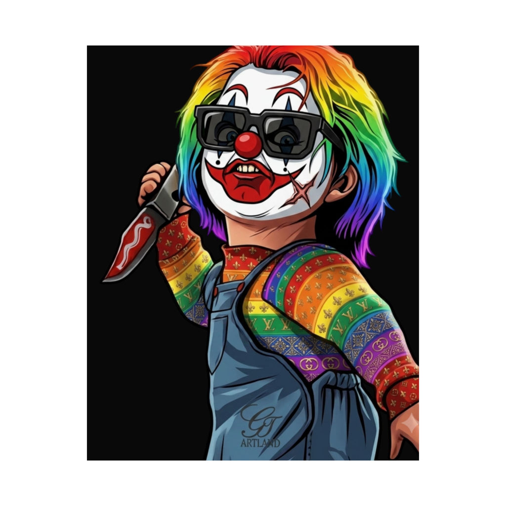 Rainbow Slasher Urban Designer Horror Matte Vertical Posters by GT Artland