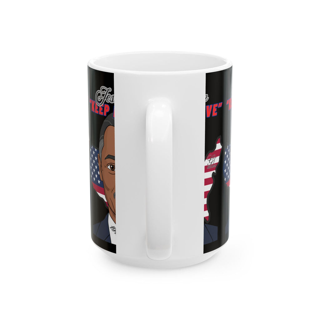"Jesse Jackson Legacy Portrait Ceramic Mug - Keep Hope Alive" By GTArtland
