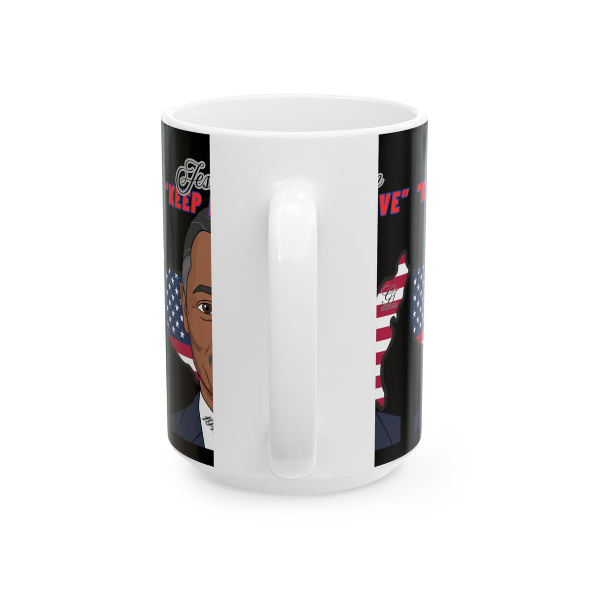 "Jesse Jackson Legacy Portrait Ceramic Mug - Keep Hope Alive" By GTArtland