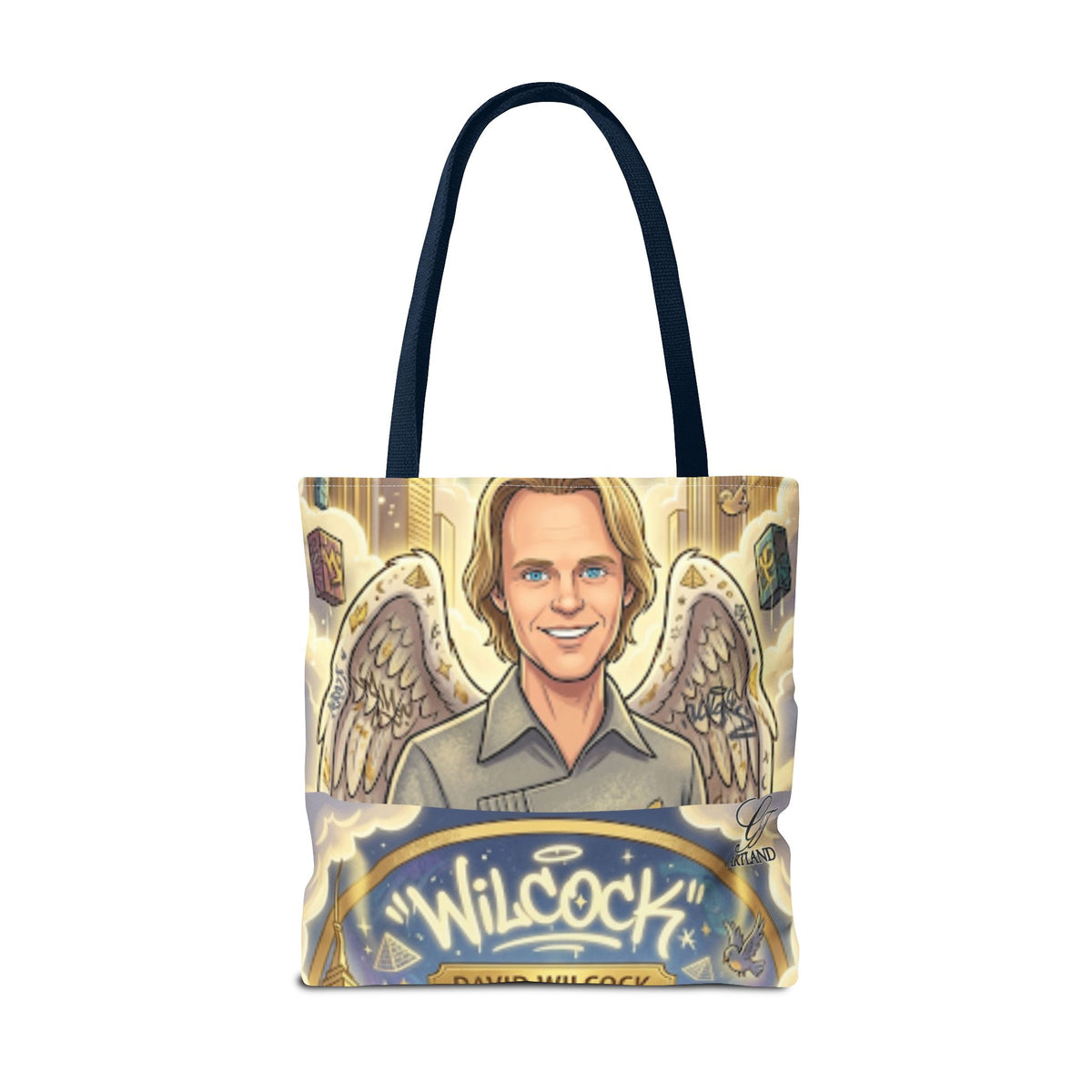 Wilcock Angel Wings Portrait Tote Bag – Illustrated Memorial/Tribute Carryall by GT Artland