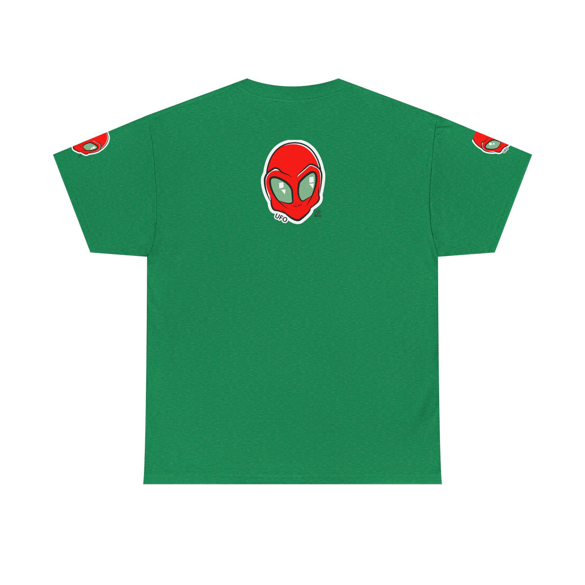 Red Alien Head UFO Tee | Retro Space Graphic T-Shirt