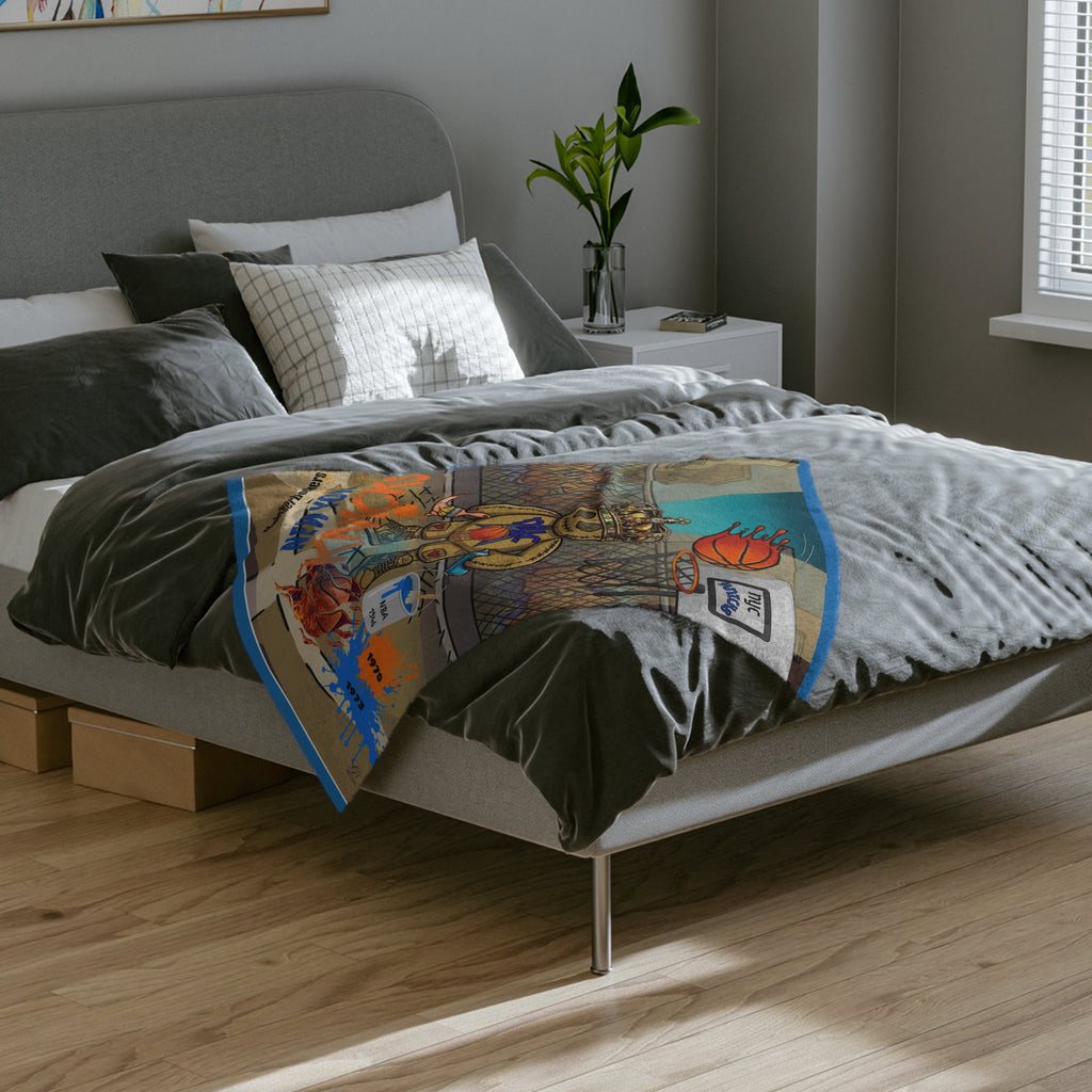 Street Air Brushing Basketball Teddy  Blanket