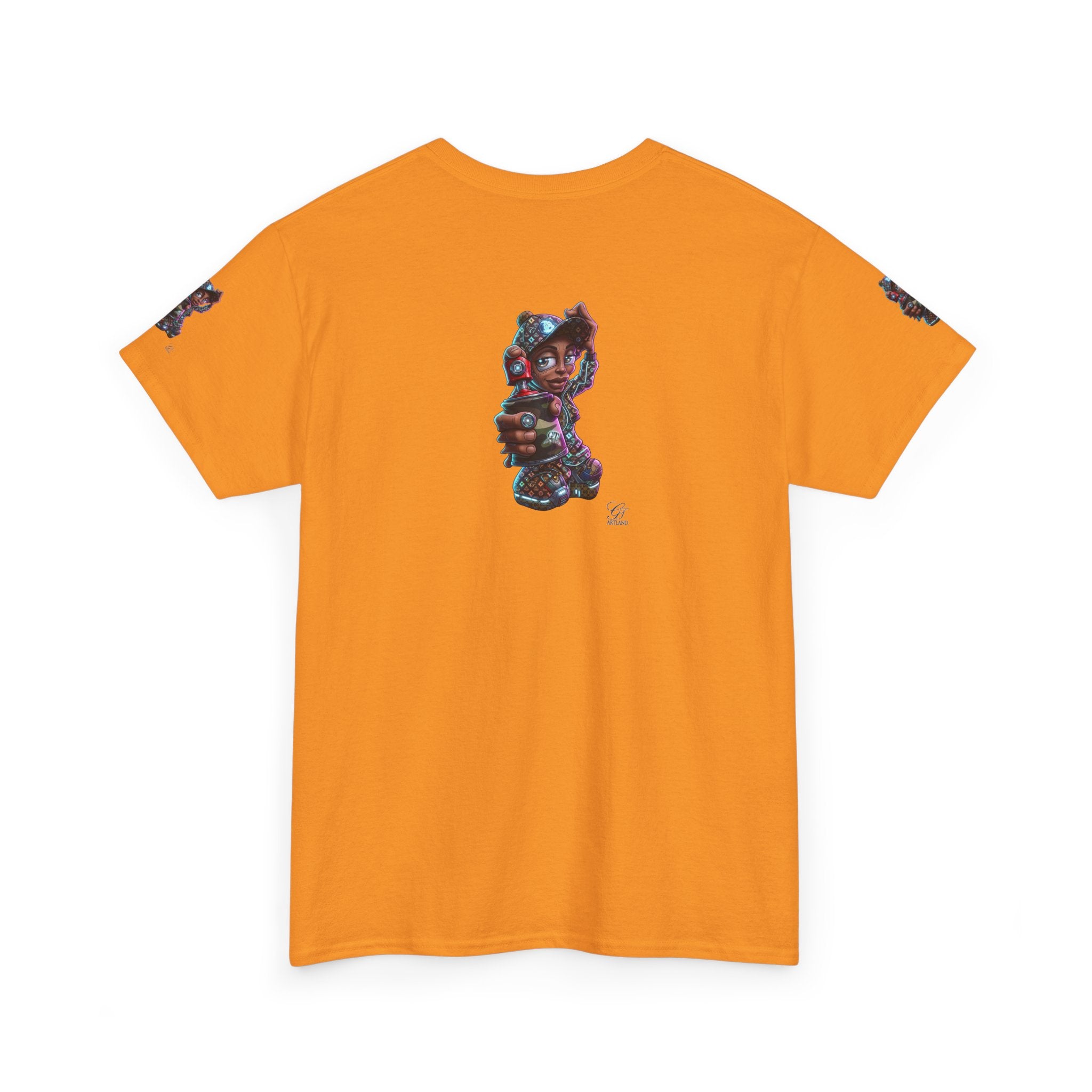 Ebony Futuristic Urban Spray Can Kid Gamer Tee - Cute Streetwear Graphic T-Shirt by GT Artland