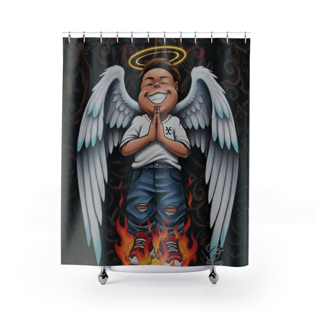 Ebony Angel Shower Curtains