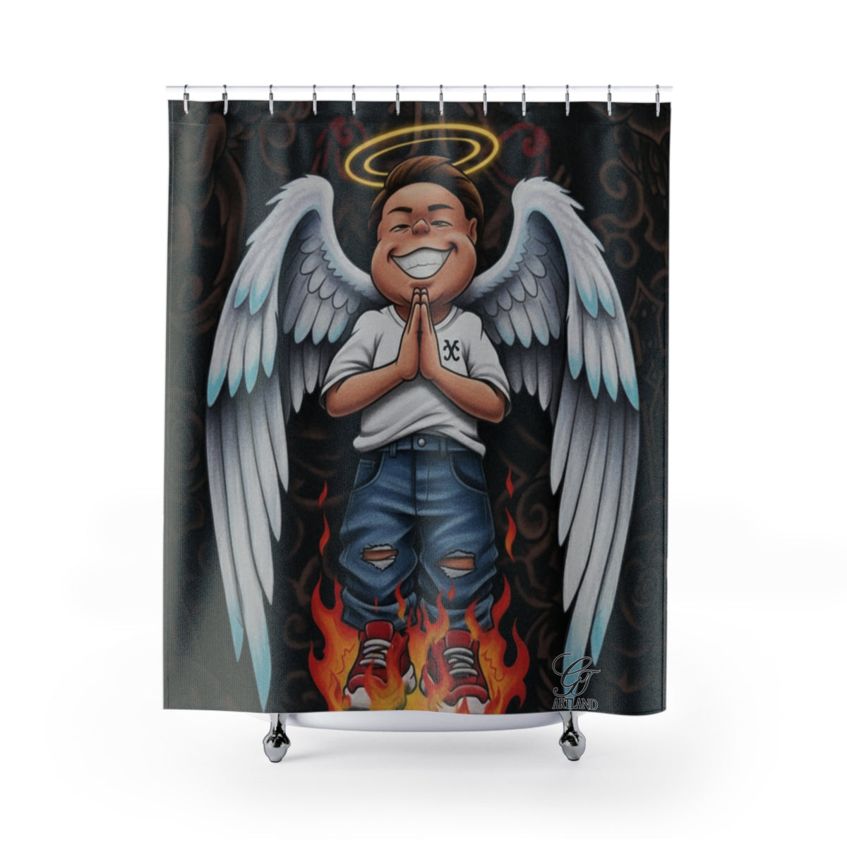Ebony Angel Shower Curtains