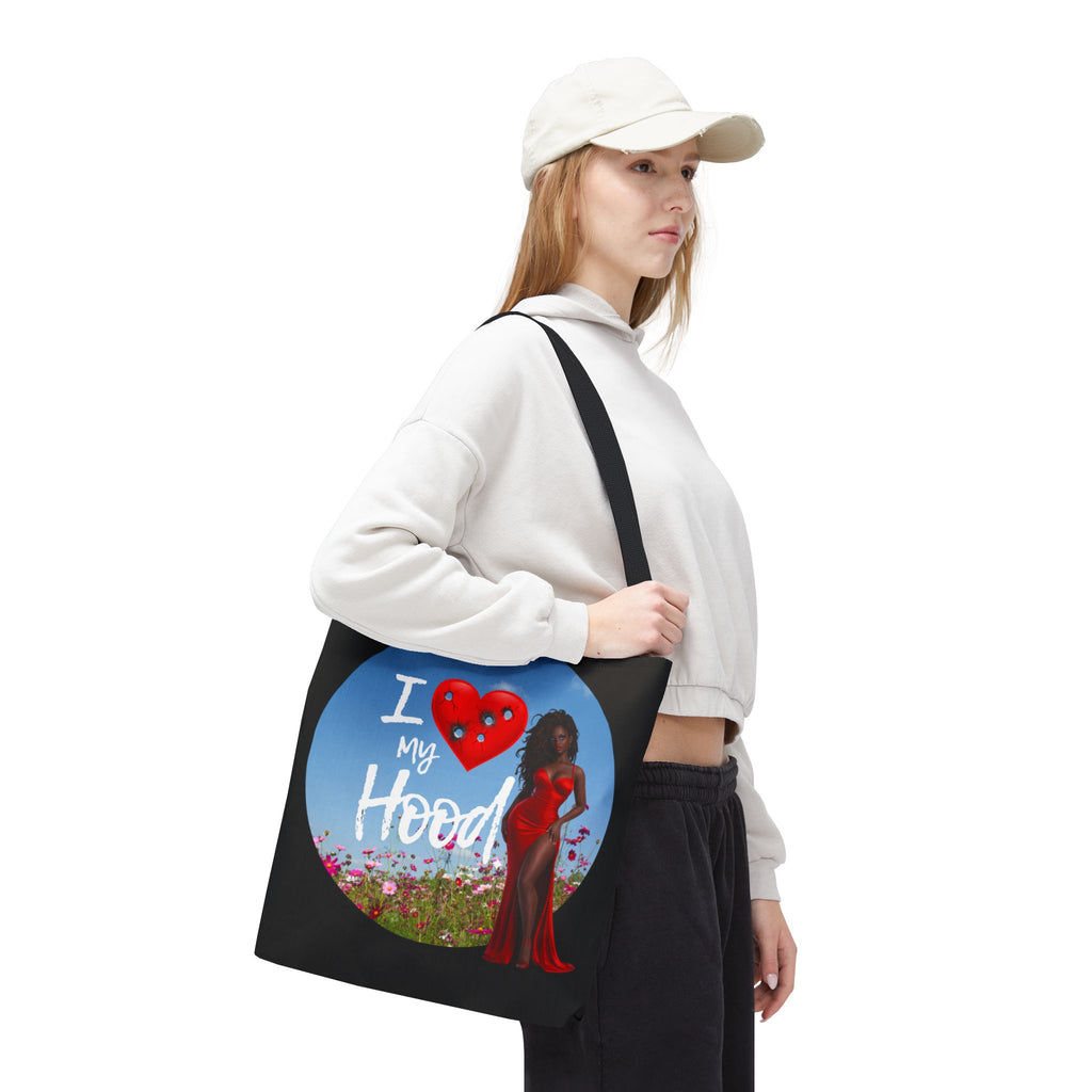I Love My Hood tote bag | All-over print handbag